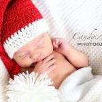 Santa's Little Elf Hat And Pompom..