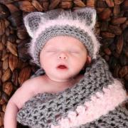 PDF Crochet PATTERN, newborn Kitty hat with cocoon pattern, permission to sell finished product