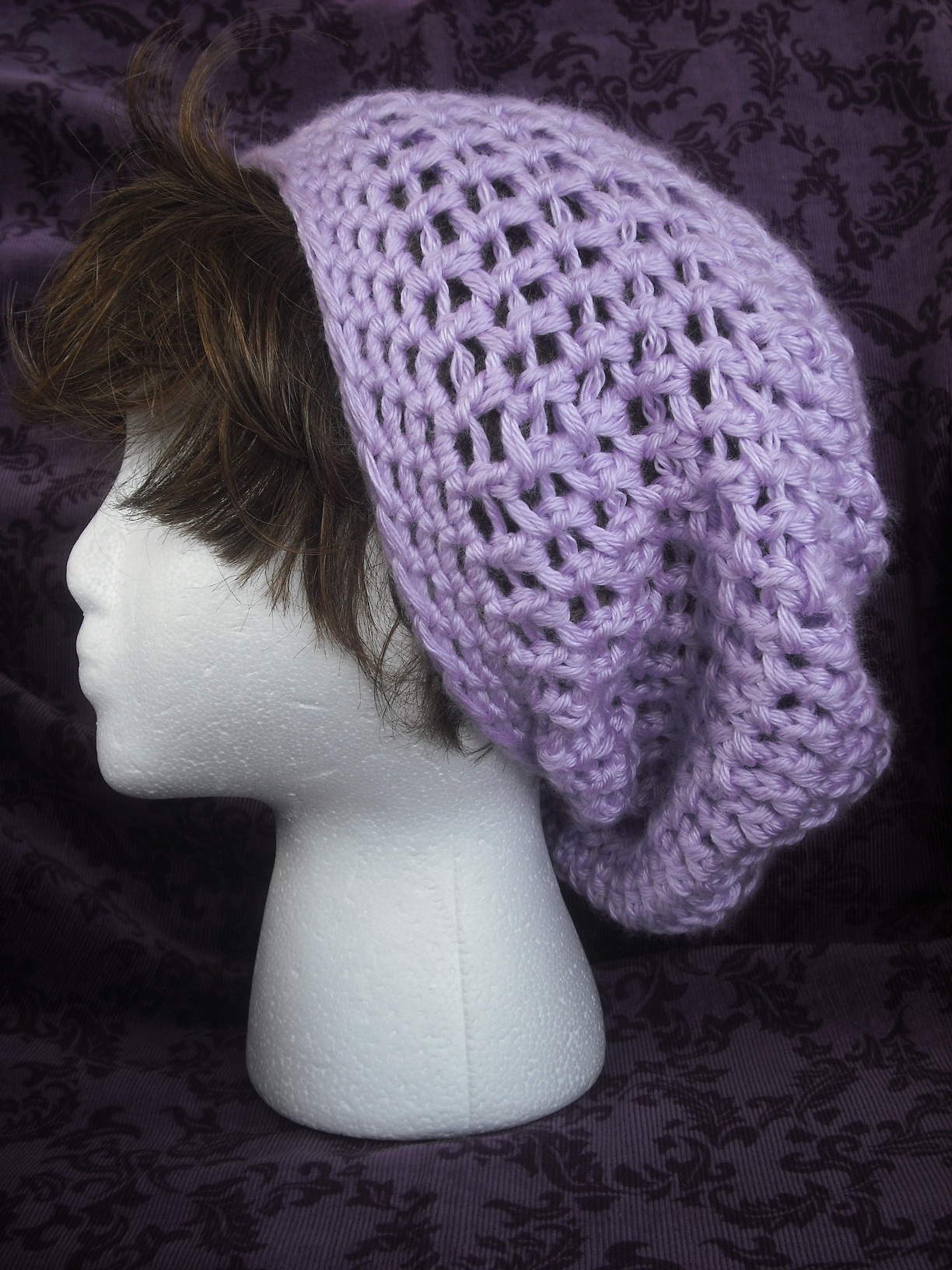 Easy Super Slouch Hat Crochet Pdf Pattern, Beret Crochet Pattern ...